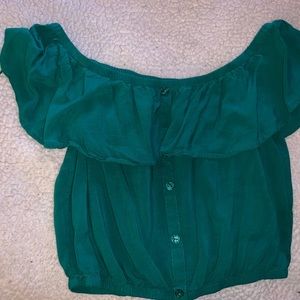 Off shoulder crop top